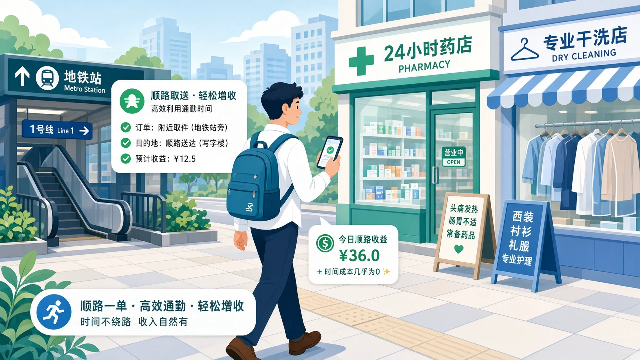 上班族做同城跑腿代办：结合通勤路线接取药寄件订单的成本与获客