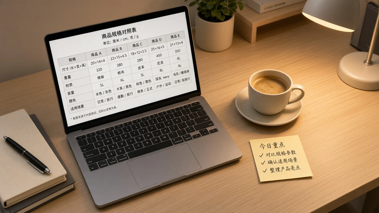 上班族做电商商品规格对照表：从SKU信息核对到可验收交付
